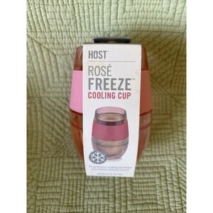 Host Wine Freeze Cooling Cup - Translucent Pink Wine Cup New